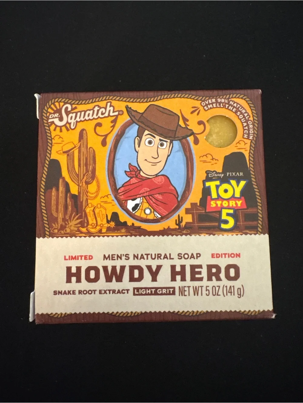 Dr. Squatch Toy Story 5 Howdy Hero Men’s Natural Soap 5 oz LE
